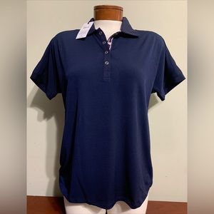 Anatomie ella navy blue ladies large polo top